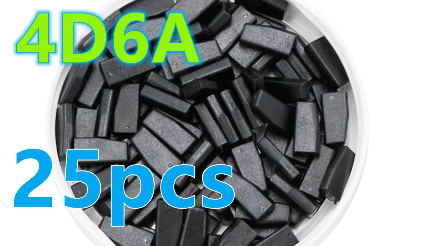 

Key Chip New Virgin CHIP 4D6A After market Black Chip Car Key Transponder 4D6A Chip 4D60 4D63 for Motocyle carbon 25pcs/lot