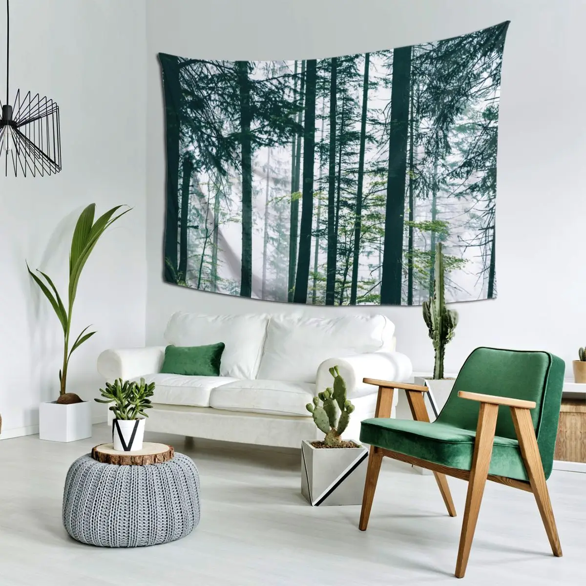 Натуральный ЛЕС красивый Печатный Большой Настенный Гобелен дешевый хиппи