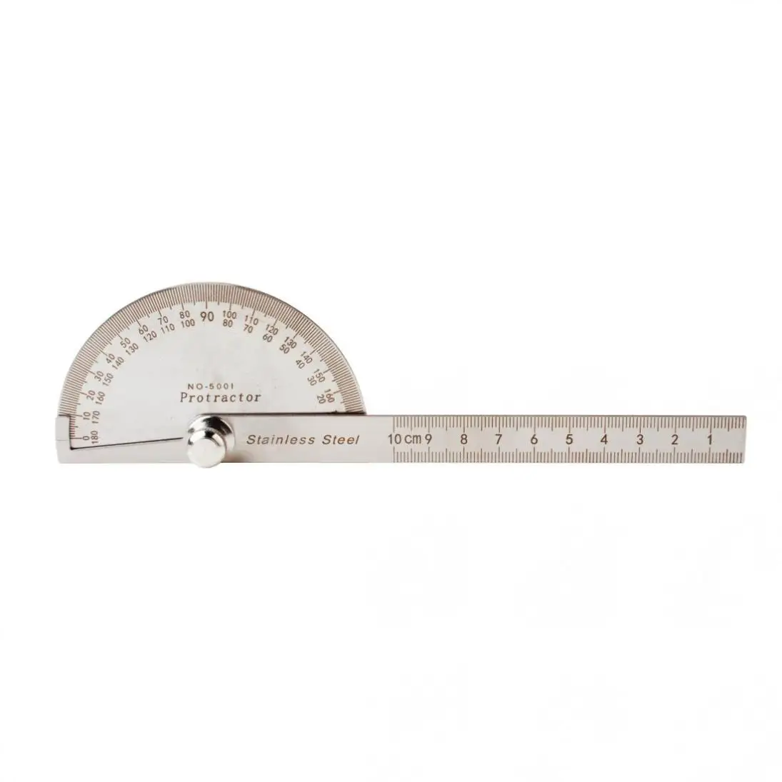 

Angel Ruler Stainless Steel Protractor Round Angle Finder Craft Ruler Measure Tool 100mm