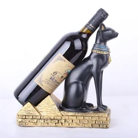 resin crafts european style egyptian cat god wine rack fashion creative wine rack home decoration