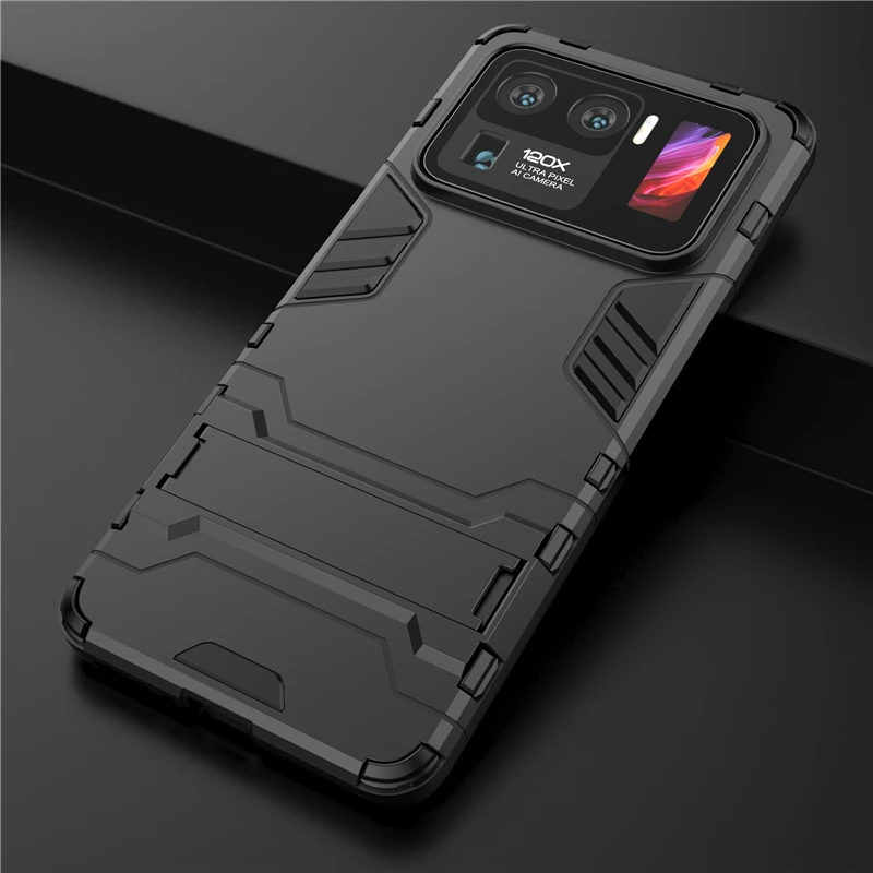 for xiaomi mi 11 ultra case cover for xiaomi mi 11 ultra lite rubber kickstand shell robot armor funda capa hard pc phone case free global shipping