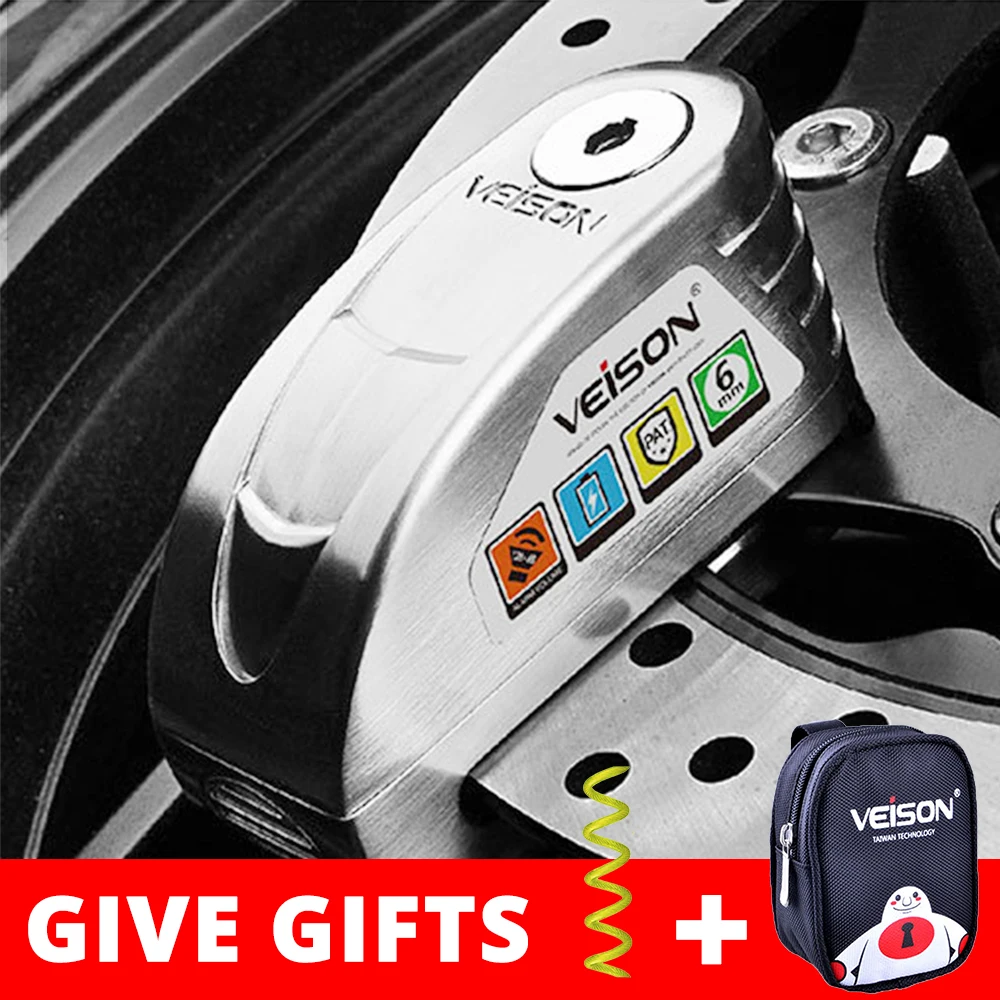 

VEISON Motorcycle Lock Waterproof Motorcycle Alarm Moto Alarma MotoSteel Lock Security Anti Theft Bike Motorbike Accessories