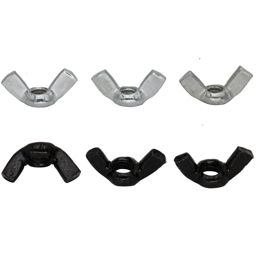 

M3 M4 M5 M6 M8 M10 M12 DIN315 Black Zinc Plated Carbon Steel Claw Nuts Hand Twist Tighten Thumb Butterfly Ear Wing Nut