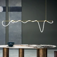 led postmodern gold white lucky belt hanging lamps pendant lights pendant light suspension luminaire lampen for dinning room