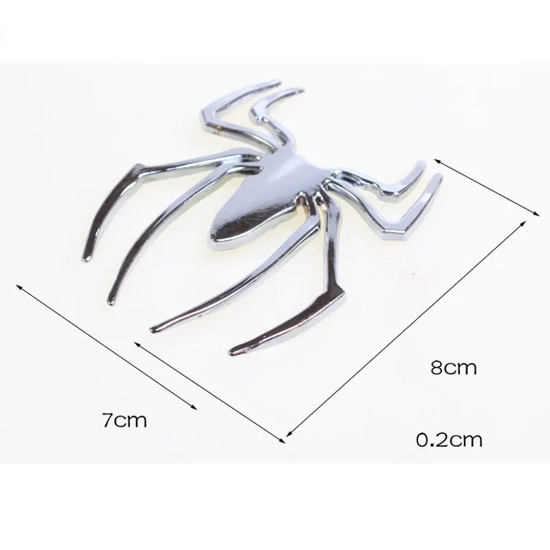 

3D Car Stickers HOT Universal Metal Spider Shape Emblem Chrome 3D Car Truck Motor Decal Sticker