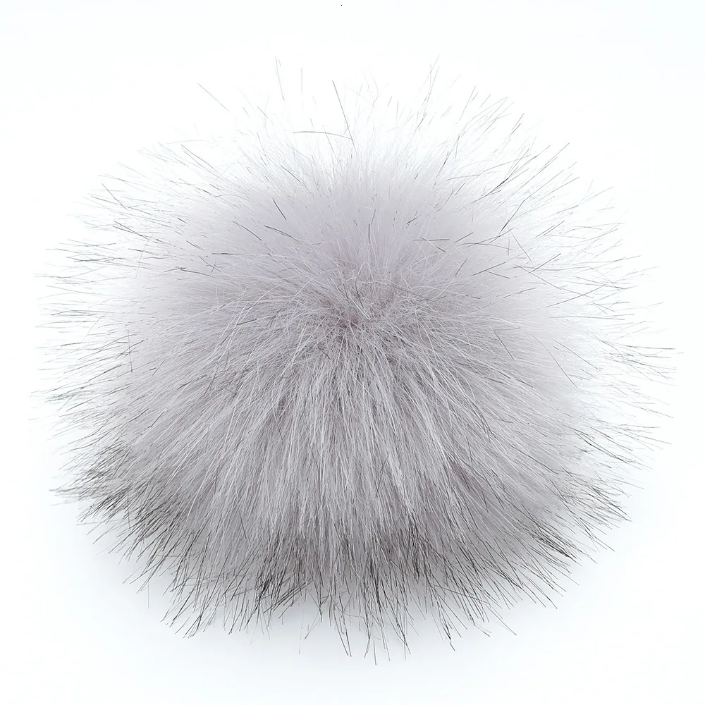 light gray 5 шт./партия, 8 см, мяч из искусственного лисьего меха, полиэстер, экологичный пушистый шар, одежда, обувь, шапки, аксессуары, Резиновая лента, интерфейс - Цвет: light gray