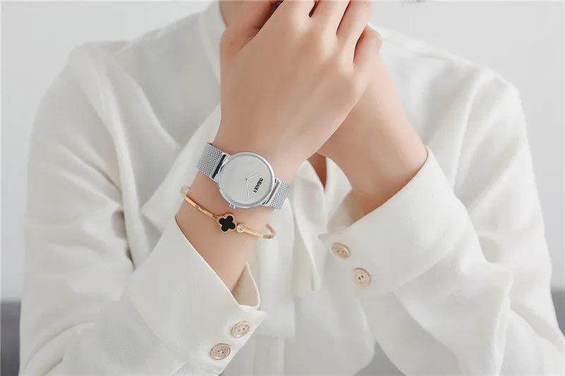 Reloj pareja OUBAOER часы для пары Роскошные Кварцевые часы из нержавеющей стали для мужчин и женщин наручные часы для влюбленных часы relogio masculin подарок