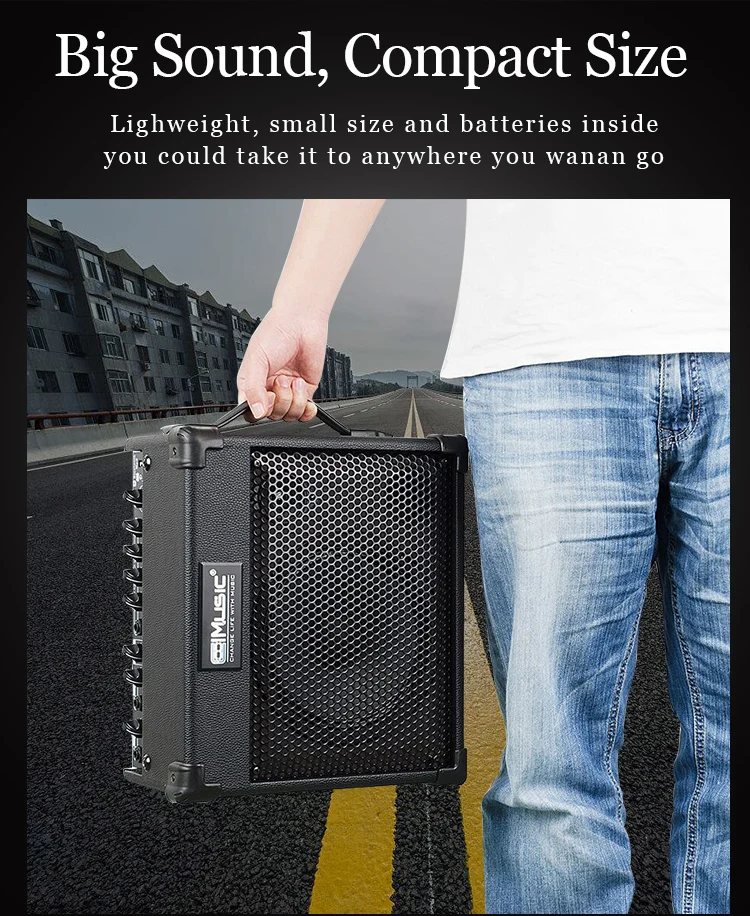 Coolmusic BP40 40 Вт bluetooth усилитель открытый вокальный усилитель акустической гитары