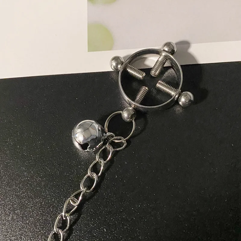 Серебряный Женский Регулируемый металлический винтовой колокольчик зажим для