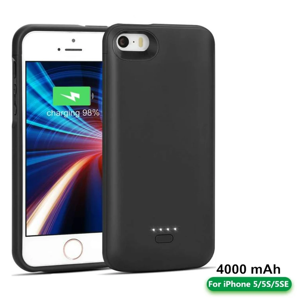 NTSPACE тонкие Чехлы для зарядного устройства iPhone 5 5s 5SE Powerbank чехол 4000 мАч Внешний