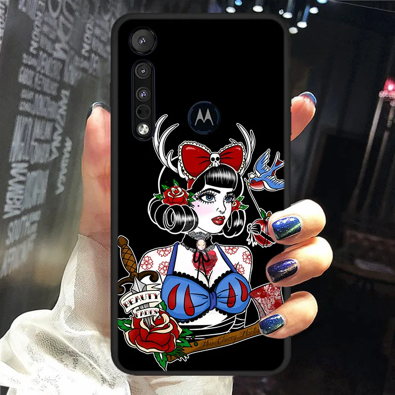 

Tattoo Girl Sister For Motorola G9 G8 G 5G Power Lite Stylus One Hyper Marco Fusion Edge Plus E6 E7 Play Phone Case