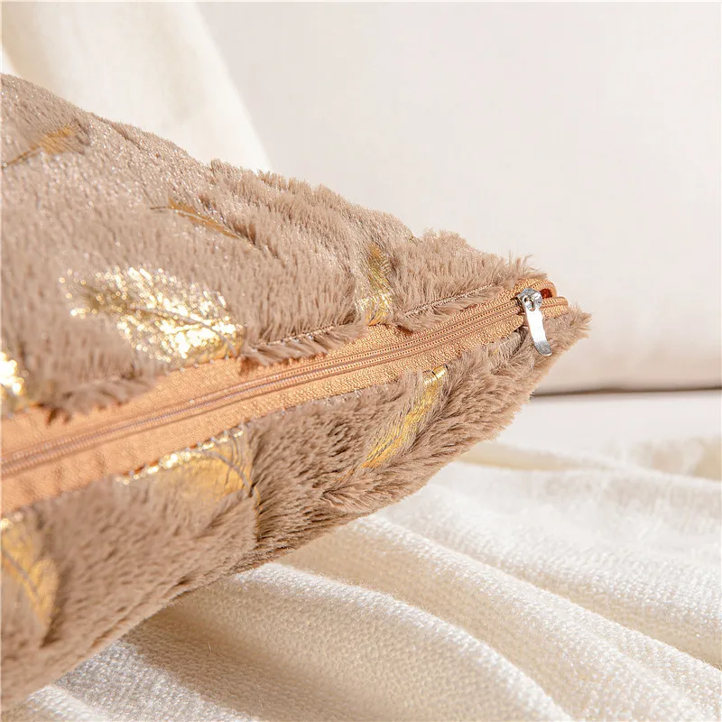 Мягкая плюшевая подушка крышка декоративный чехол на подушки с мехом наволочка