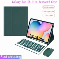 case for samsung galaxy tab s6 lite 10 4 sm p615 sm p610 p610 p615 cover with pen slot wireless bluetooth keyboard case