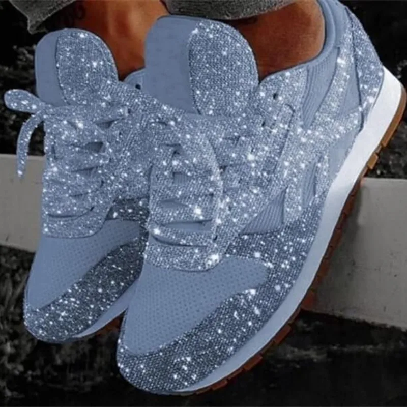 Spring 2020 casual shoes women's silver light cross net lace up large 43 | Обувь