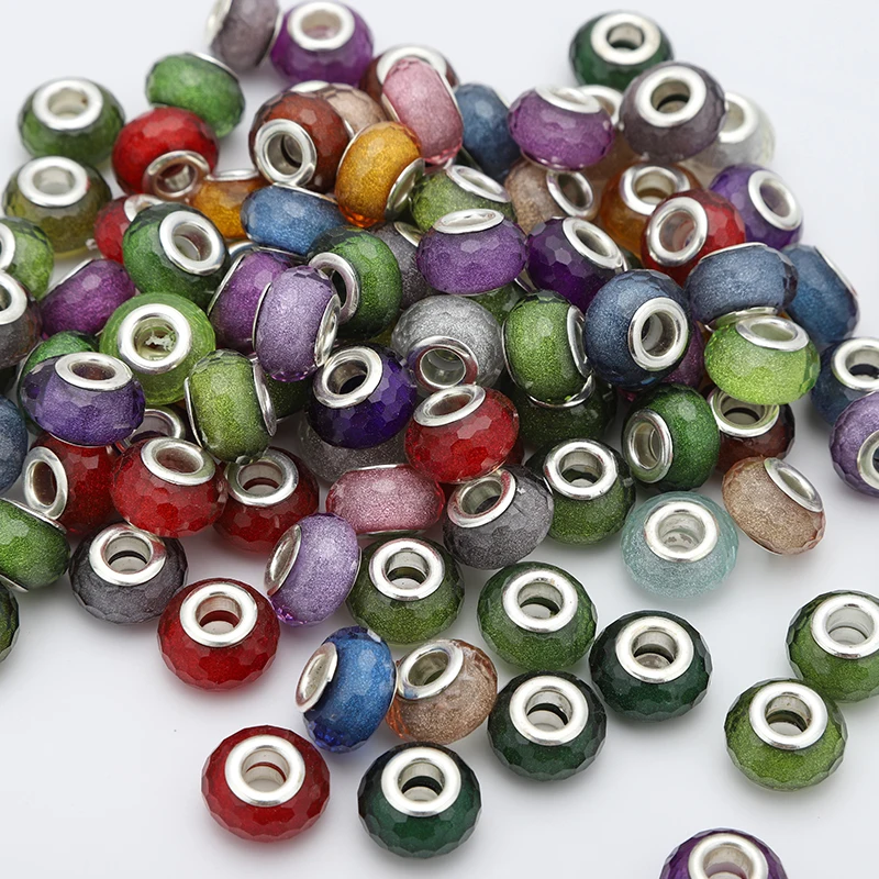 Блестящие бусины с диаметром отверстия 4 мм 10 шт./лот дизайнерские для украшения