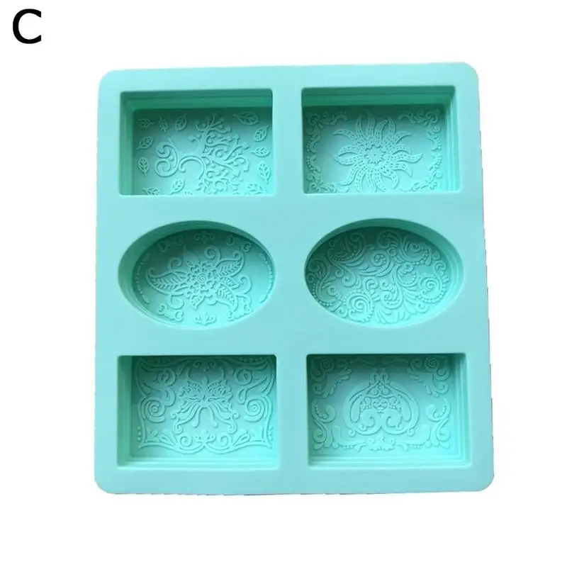 

6 Cavity Rectangle Oval Silicone Soap Mold Handmade Craft Making Bathroom Soap Soap new Forms For Home