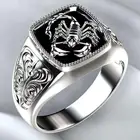 Ювелирные изделия в виде скорпиона, панк, ювелирные изделия, мужские кольца хэллоуинские кольца, массивное кольцо