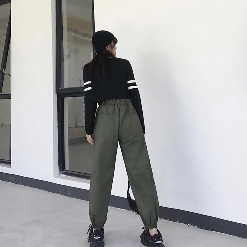 Лидер продаж уличные облегающие брюки с высокой талией в стиле хип хоп 2020 новые