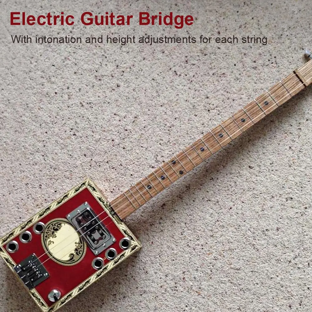Электрический Гитары 3-строка фиксированной Замена моста Запчасти для Cigarbox |
