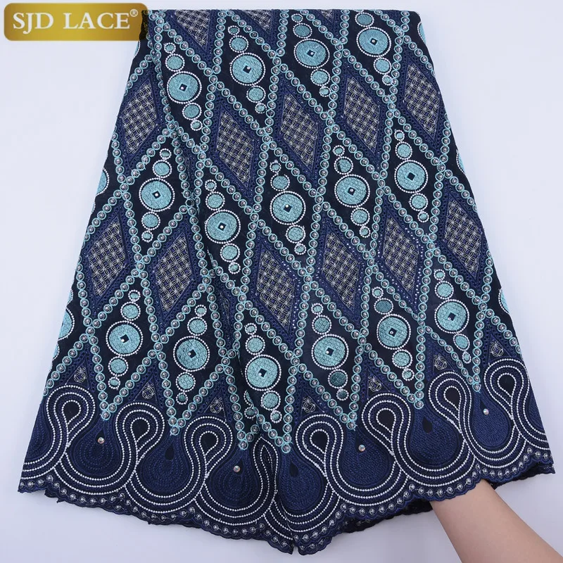 

Swiss Voile Cotton Lace Fabric 5 Yards African Embroidery Stones Swiss Voile Lace In Switzerland Fabric For Wedding Dress A1757