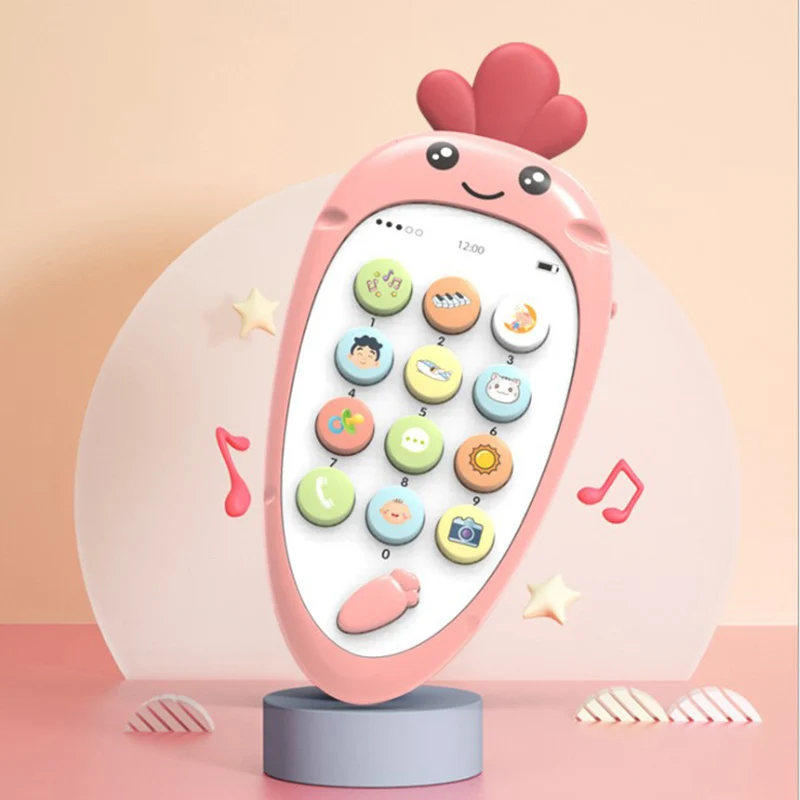 Электронная игрушка мультяшный телефон детский мобильный Обучающие игрушки