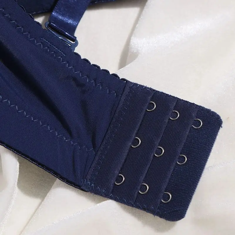 

Xiushiren Blue Pink Women Floral Appliques Plunge Bras C Cup Non-Padded Brassiere Half Cup Unlined Party Bras 38C-48C Underwear