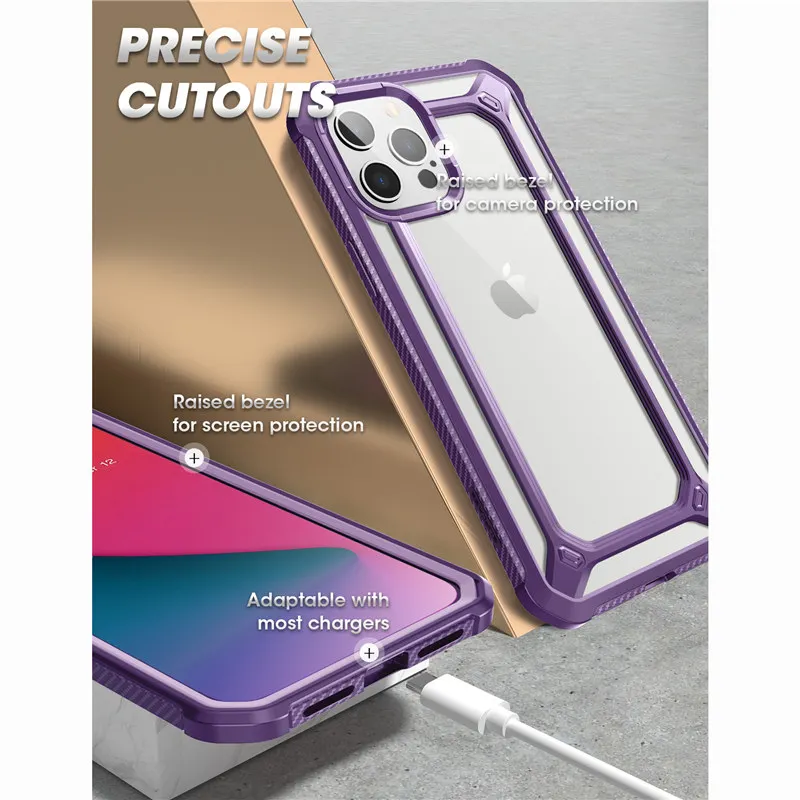 Для iPhone 12 Pro Max чехол 6 7 дюймов (2020 выпуска) SUPCASE UB EXO гибридный Прозрачный Бампер со