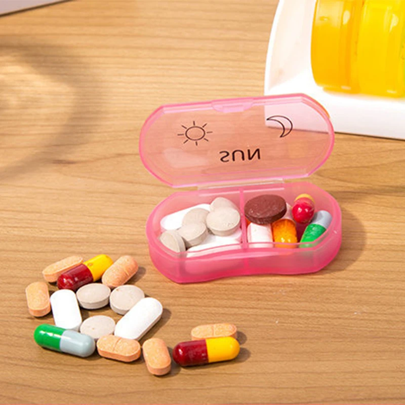 

7 Day Weekly Style Morning Night Pill Holder Storage Organizer Plastic Container Case Portable Travel Pill Box