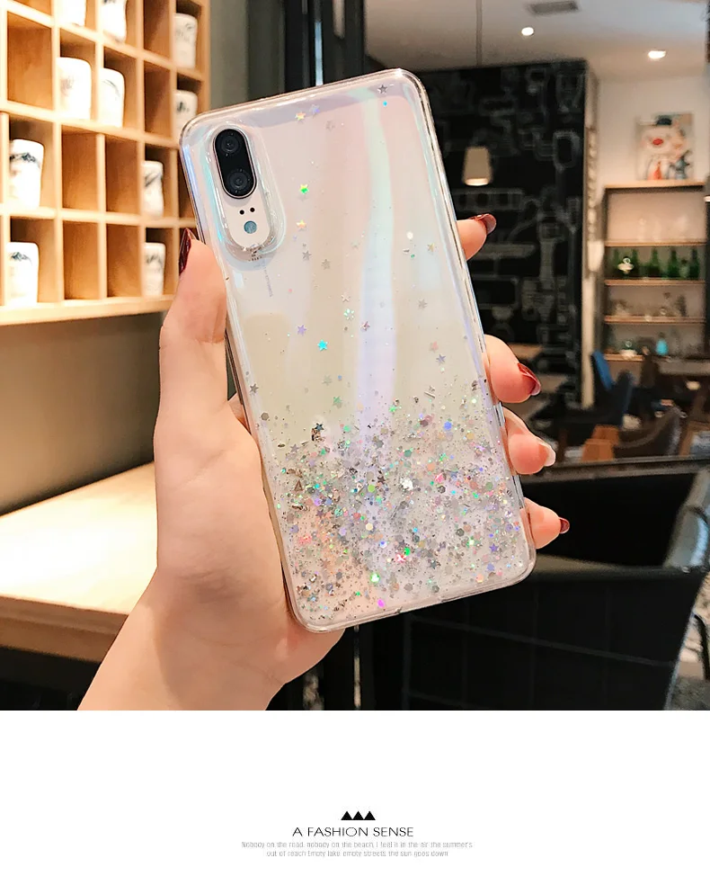 Мягкий силиконовый чехол сверкающий с блестками для huawei mate 20 P10 Plus P20 P30 Lite Pro honor V 10 20 Pro Lite Nova 3i 3 4 e Sequins Cover