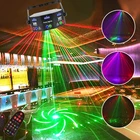 Миниатюрный RGB светодиодный диско-светильник для диджея, 15 глаз, красный, синий, зеленый лазерный проектор, лампа для вечерние, стробоскоп KTV, стробоскоп