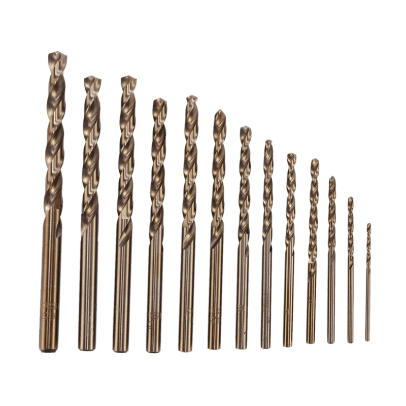 

HOT 13Pcs M35 Cobalt Twist Drill Bit Set 1.5mm 3.2mm 3.5mm Hss Drill Bit for Stainless Steel Metal Plastic Wood Drill Bit