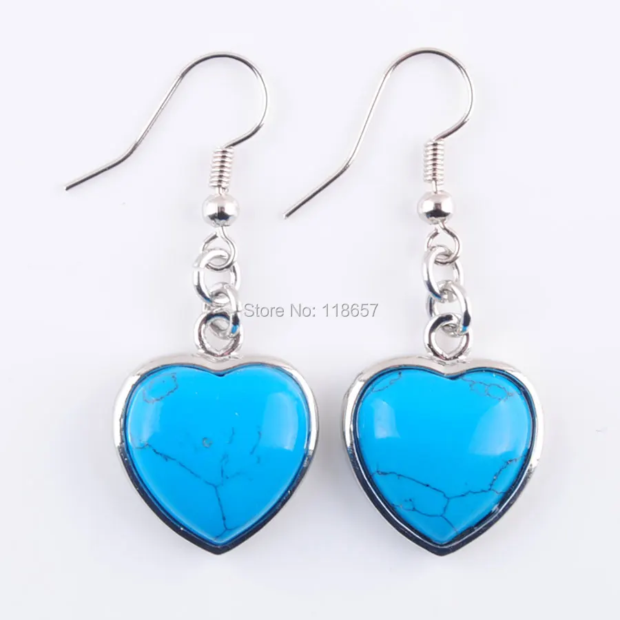 Бесплатная доставка натуральный голубой бирюзовый сердце с драгоценным камнем