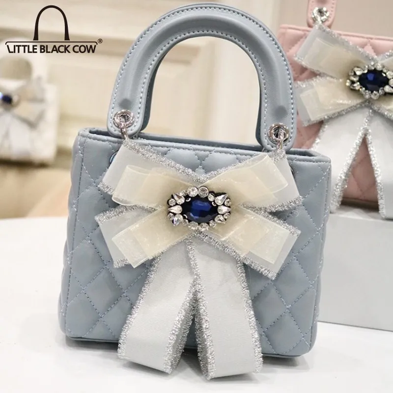 Элегантная Дамская сумка мешок из искусственной кожи с бантом сумочка со
