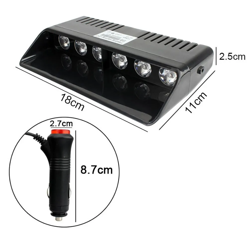 

12VDC Car Dash Emergency Strobe Flash Light Bar Warning Lamp Dashboard High Brightness Car LED Strobe Light Bar