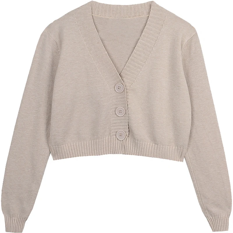 2021 Women Diamond Sleeve Knit Cardigan Cropped Top Sweater Vintage With Fringing |