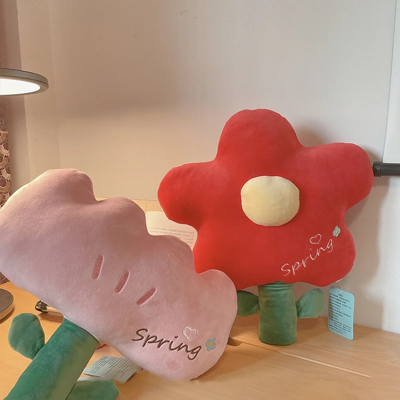 

Flower Cushion PP Cotton Home Decor Plush Cushion Tulip Living Room Christmas Bedroom Coussin Cojines Decorativos Cushions