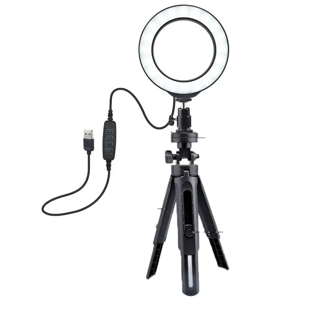 Кольцевой светильник 16 см с подставкой для штатива держатель сотового телефона