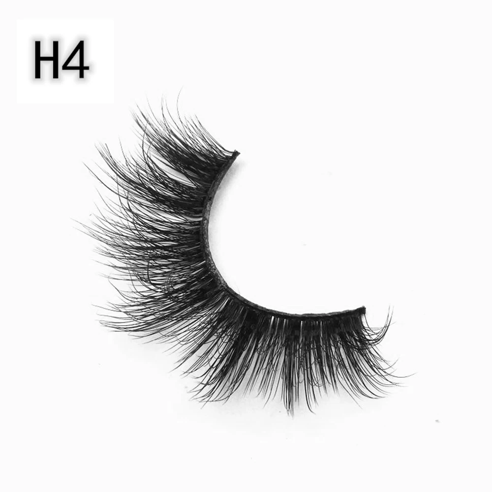 1 пара накладных ресниц из искусственной норки 3D с блестками упаковочная коробка