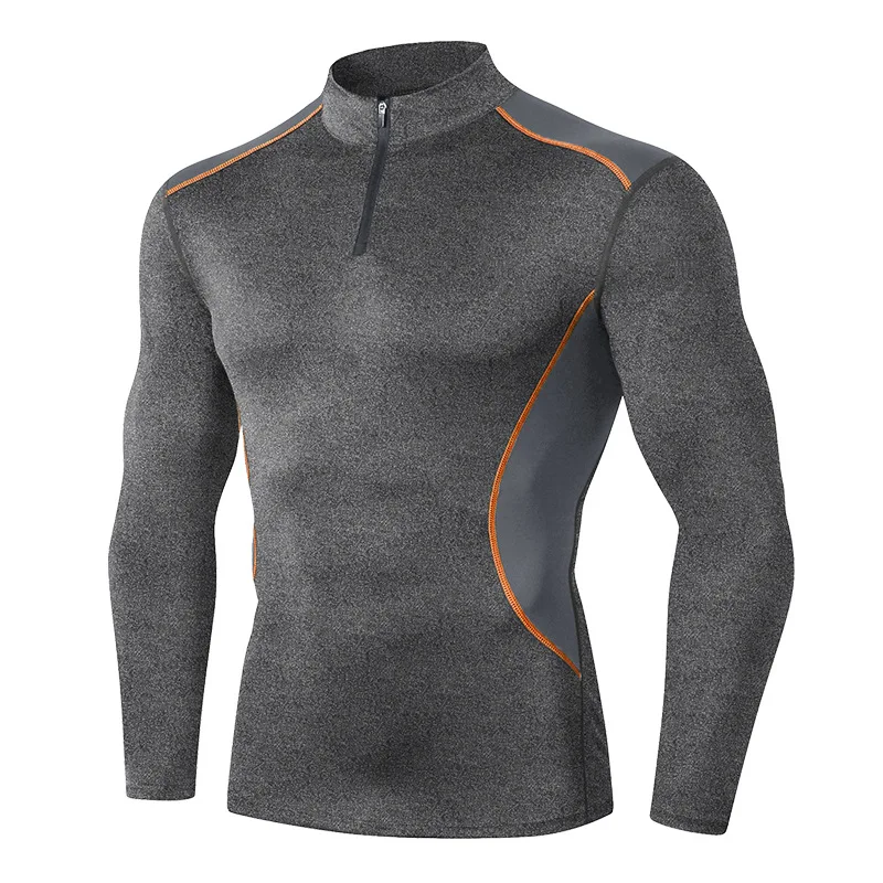 Мужские футболки с длинным рукавом для бега сетчатые дышащие компрессионные на