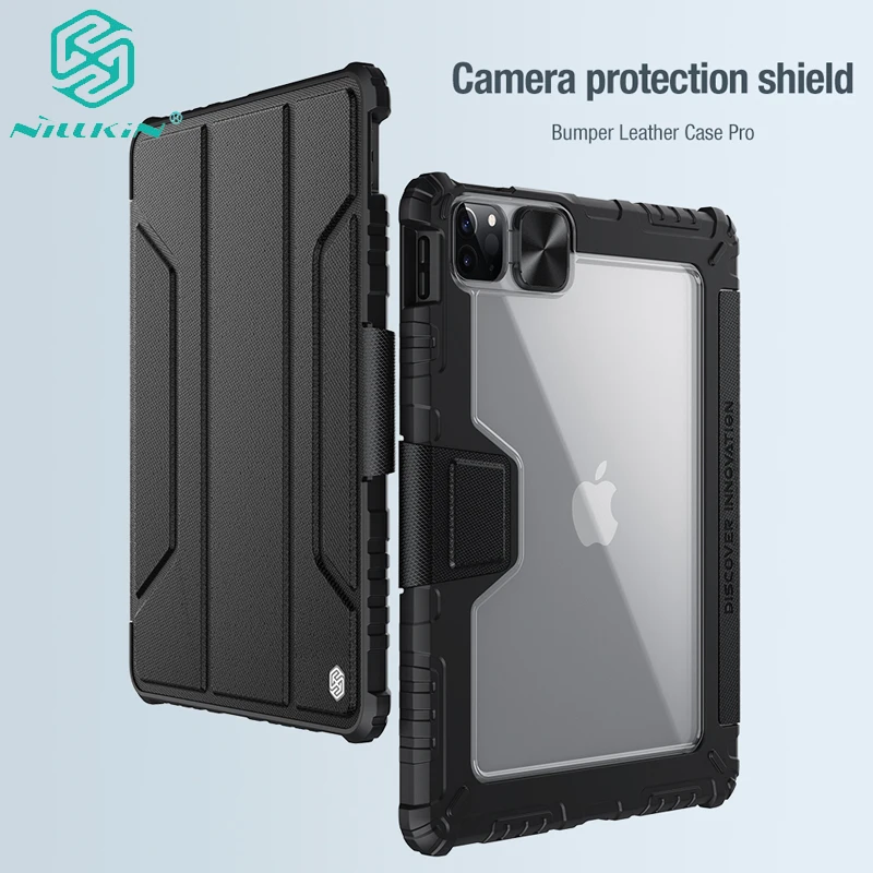 

For Apple iPad Air 4 10.9 Case NILLKIN Bumper Slide Camera Protect Magnetic Flip Leather Back Cover For iPad Pro 11 12.9 2021