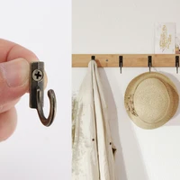 51020pcs vintage wall mounted single prong hook retro mini size bronze hangers for clothes keys hat towel robe bathroom hooks