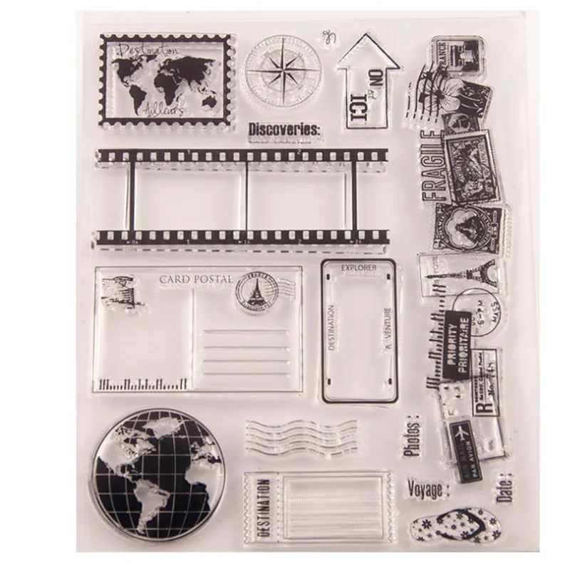 Штампы для скрапбукинга Transp arent новый дорожный знак 2020 резиновое силиконовое