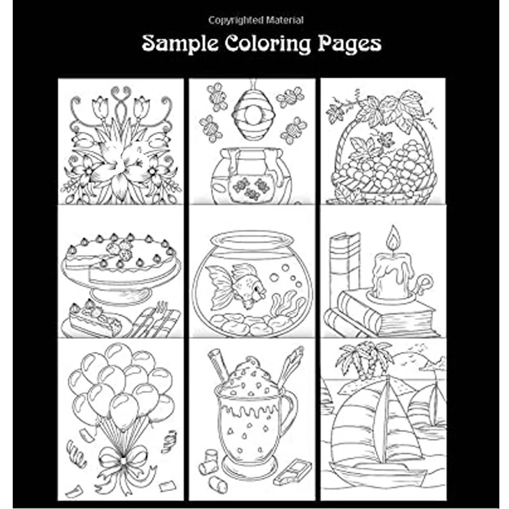 Easy Designs: A Large Print Coloring Book Featuring 35Fun and Easy Designs for Adults, Seniors, and Beginners