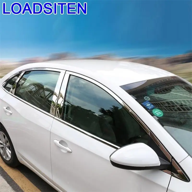 Автомобильная Хромовая оконная магистраль задние панели внешние молдинги яркие