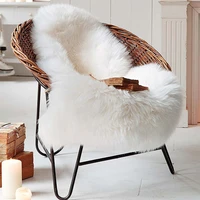 faux sheepskin solid washable carpet warm hairy seat pad fluffy rugs faux fur mats floor chairs sofas cushions hot super soft