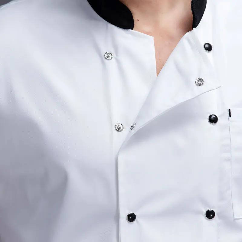 

Restaurant Chef Uniform (Chef Uniform + Apron) Set Customized Hotel Short-Sleeved Work Clothes Embroidered Or Printed Logo