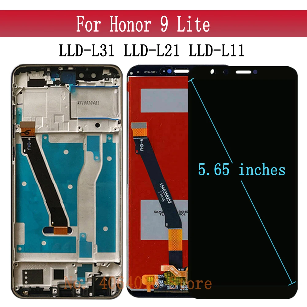 5 65 ''Рамка для экрана Huawei Honor 9 Lite ЖК дисплей сенсорный экран Стекло LLD AL00 AL10 L31 L21