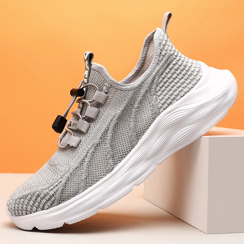 

Wujie2020 Summer Breathable Men's Casual Shoes Mesh Brea Thable Fashion Light and Thick Bottom Increased Men's Sports Shoes Hot