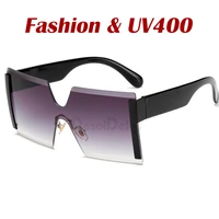 oversized sunglasses square vintage luxury metal frame one piece lens big frame sun glasses men uv400 goggles 2020 new