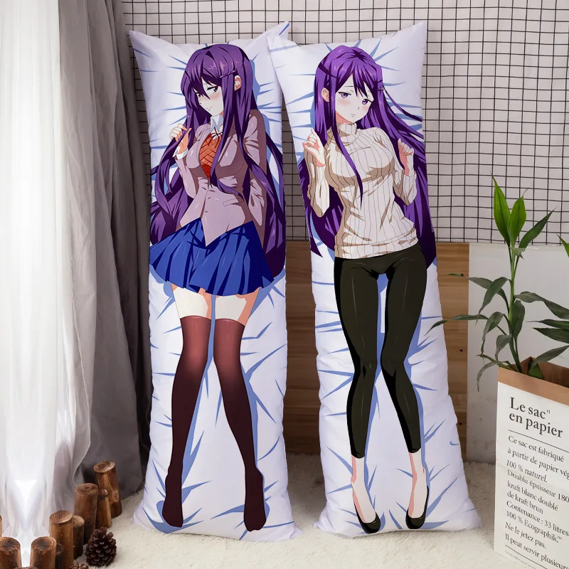 

Yuri Fullbody Dakimakura Cover Double-sided Purple Long Hair Pillow Case 2WAY Peachskin Otaku Bedding Pillowcase Home Decor